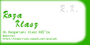 roza klasz business card